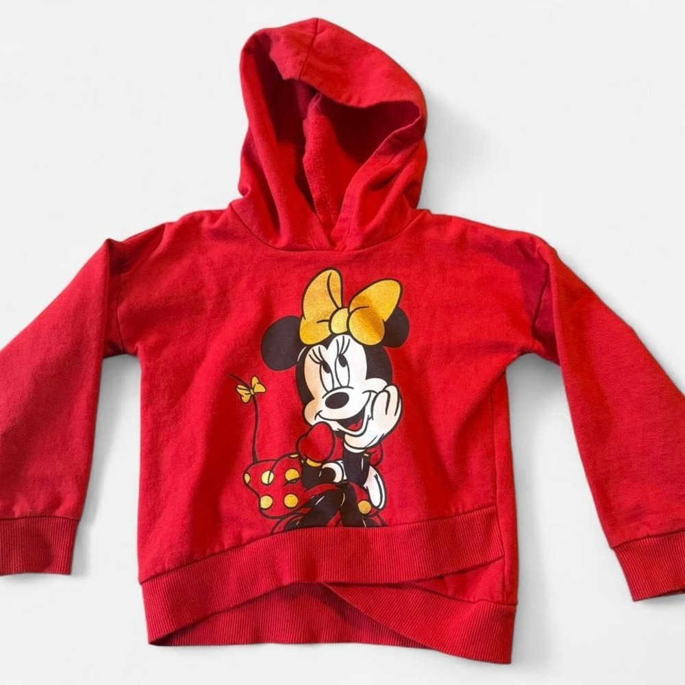 Disney Junior Minnie Mouse Red Hoodie Girls 4T Graphic Sweatshirt 70P1442MI